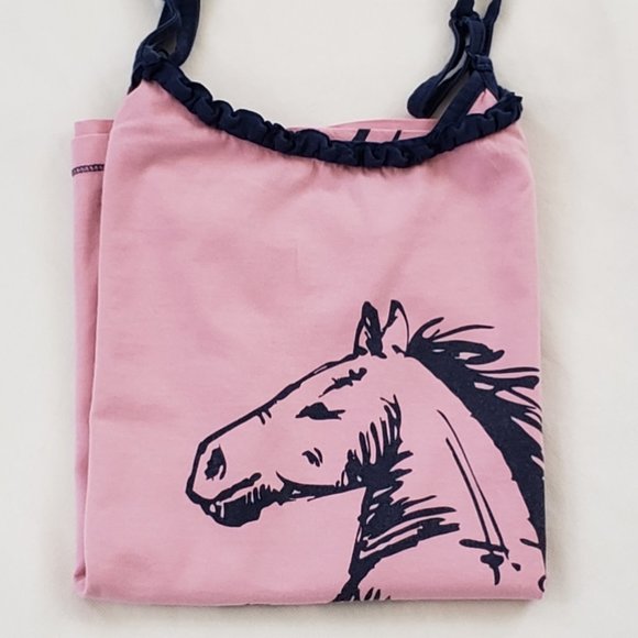 Hatley Camisole Pink w/Blue Horse Womens M/M - Picture 5 of 6